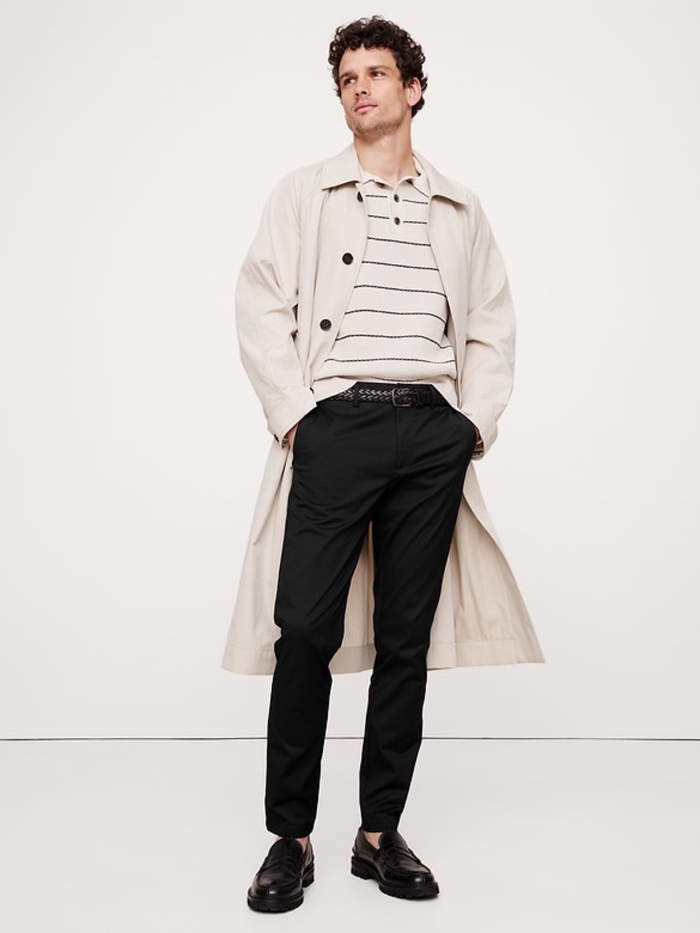 Banana Republic Black Slim Core Temp Chino